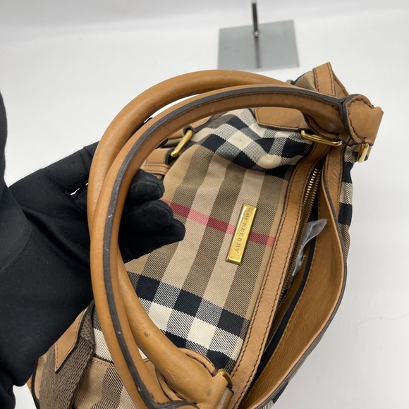 Burberry Signature Logo Satchel Handbag - Picture 14 of 16